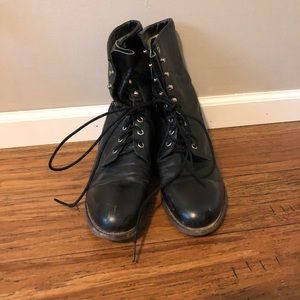 Justin Leather lace up boots